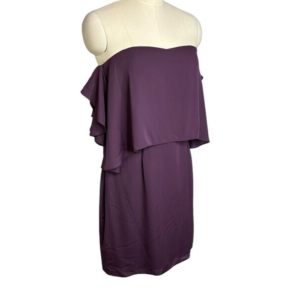 REVOLVE Amanda Uprichard Purple Topanga Strapless Mini Cocktail Dress | M - Picture 5 of 9